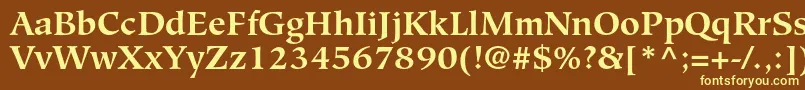 Czcionka HiroshigestdBold – żółte czcionki na brązowym tle