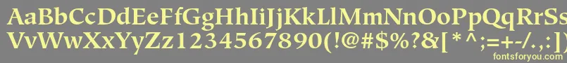 HiroshigestdBold Font – Yellow Fonts on Gray Background