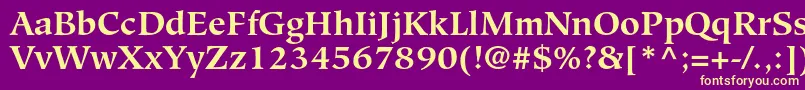 HiroshigestdBold Font – Yellow Fonts on Purple Background
