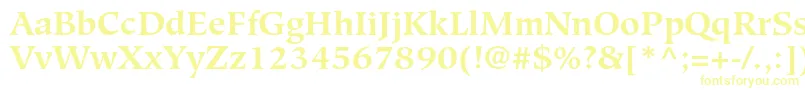 HiroshigestdBold Font – Yellow Fonts on White Background