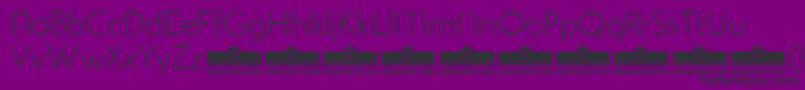 Czcionka StudioGothicAlternateExtralightTrial – czarne czcionki na fioletowym tle