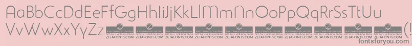 フォントStudioGothicAlternateExtralightTrial – ピンクの背景に灰色の文字