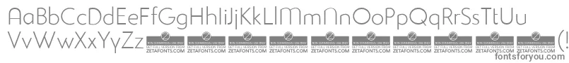 StudioGothicAlternateExtralightTrial Font – Gray Fonts on White Background