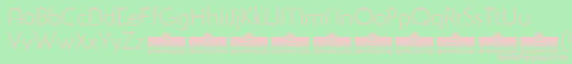 StudioGothicAlternateExtralightTrial Font – Pink Fonts on Green Background