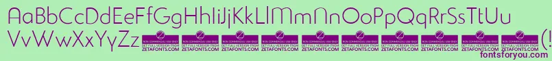 StudioGothicAlternateExtralightTrial Font – Purple Fonts on Green Background