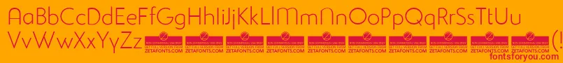 StudioGothicAlternateExtralightTrial Font – Red Fonts on Orange Background
