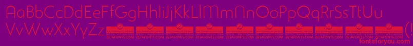 StudioGothicAlternateExtralightTrial Font – Red Fonts on Purple Background