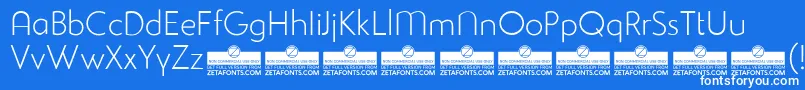 StudioGothicAlternateExtralightTrial Font – White Fonts on Blue Background