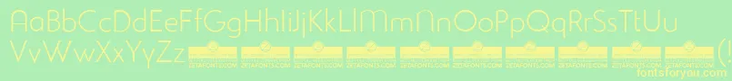 StudioGothicAlternateExtralightTrial Font – Yellow Fonts on Green Background