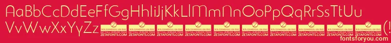 StudioGothicAlternateExtralightTrial Font – Yellow Fonts on Red Background