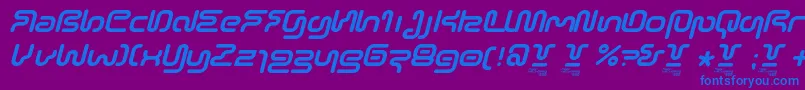 SonicEmpireV2Italic Font – Blue Fonts on Purple Background