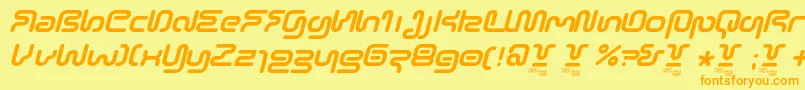 SonicEmpireV2Italic Font – Orange Fonts on Yellow Background