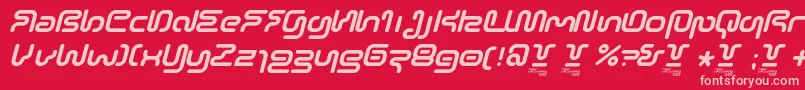 SonicEmpireV2Italic Font – Pink Fonts on Red Background