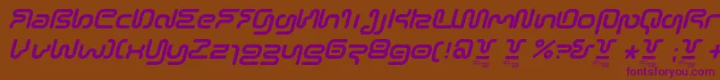 SonicEmpireV2Italic Font – Purple Fonts on Brown Background