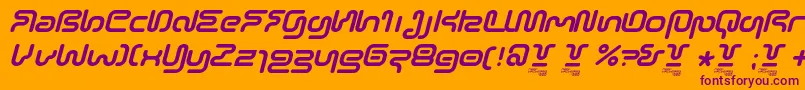 SonicEmpireV2Italic Font – Purple Fonts on Orange Background