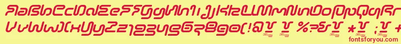 SonicEmpireV2Italic Font – Red Fonts on Yellow Background