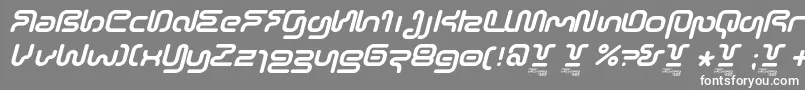 フォントSonicEmpireV2Italic – 灰色の背景に白い文字