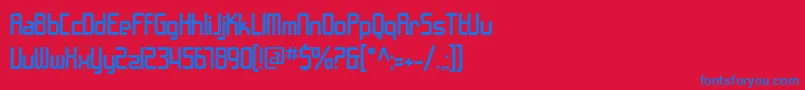 SfChromeFenders-fontti – siniset fontit punaisella taustalla