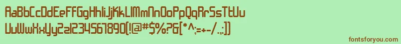Шрифт SfChromeFenders – коричневые шрифты на зелёном фоне
