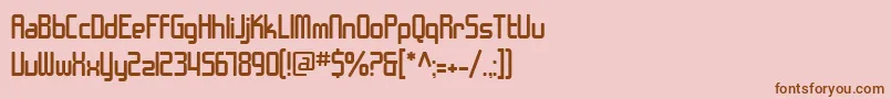 Шрифт SfChromeFenders – коричневые шрифты на розовом фоне