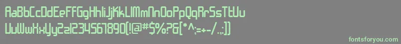 Шрифт SfChromeFenders – зелёные шрифты на сером фоне