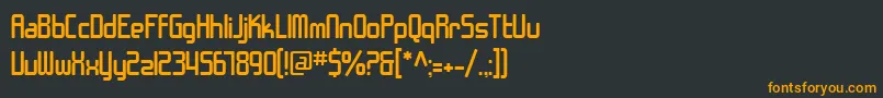 Шрифт SfChromeFenders – оранжевые шрифты на чёрном фоне