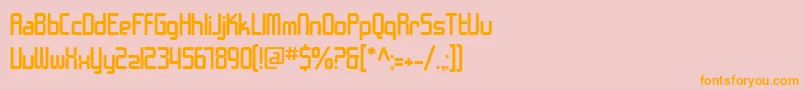 SfChromeFenders Font – Orange Fonts on Pink Background