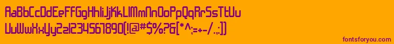 SfChromeFenders Font – Purple Fonts on Orange Background