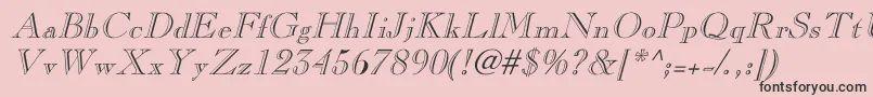 CaslonopenfaceItalic Font – Black Fonts on Pink Background