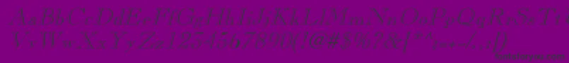 Czcionka CaslonopenfaceItalic – czarne czcionki na fioletowym tle