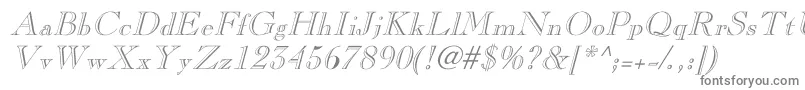 フォントCaslonopenfaceItalic – 灰色のフォント