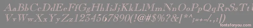 CaslonopenfaceItalic Font – Pink Fonts on Gray Background