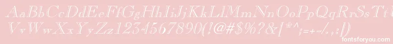 CaslonopenfaceItalic Font – White Fonts on Pink Background