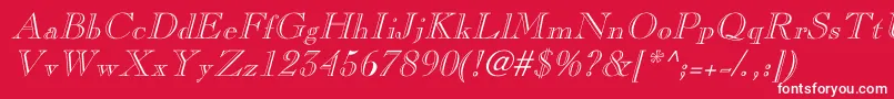CaslonopenfaceItalic Font – White Fonts on Red Background