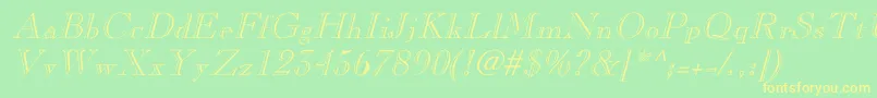 fuente CaslonopenfaceItalic – Fuentes Amarillas Sobre Fondo Verde