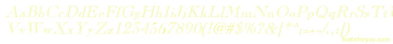 CaslonopenfaceItalic-Schriftart – Gelbe Schriften