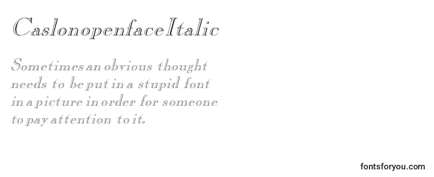 Review of the CaslonopenfaceItalic Font