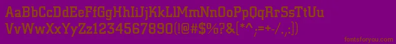 フォントCentrumMediumRegular – 紫色の背景に茶色のフォント