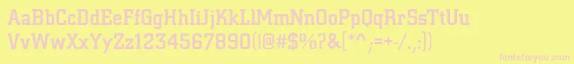 CentrumMediumRegular Font – Pink Fonts on Yellow Background