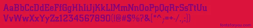 CentrumMediumRegular Font – Purple Fonts on Red Background