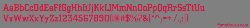 CentrumMediumRegular Font – Red Fonts on Gray Background