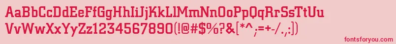 CentrumMediumRegular Font – Red Fonts on Pink Background