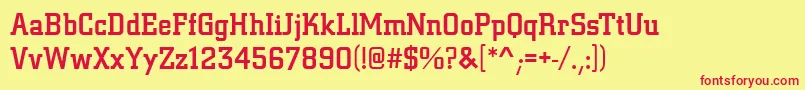 CentrumMediumRegular Font – Red Fonts on Yellow Background