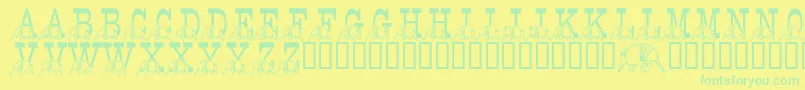 Шрифт LmsStefsTexasFriend – зелёные шрифты на жёлтом фоне