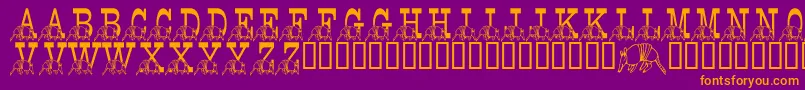 LmsStefsTexasFriend Font – Orange Fonts on Purple Background