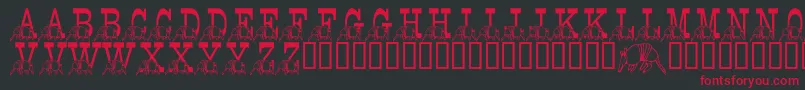 LmsStefsTexasFriend Font – Red Fonts on Black Background