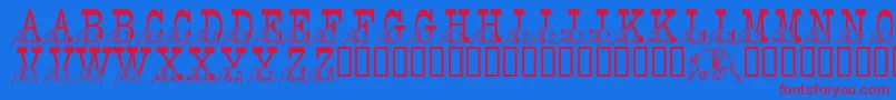 LmsStefsTexasFriend Font – Red Fonts on Blue Background