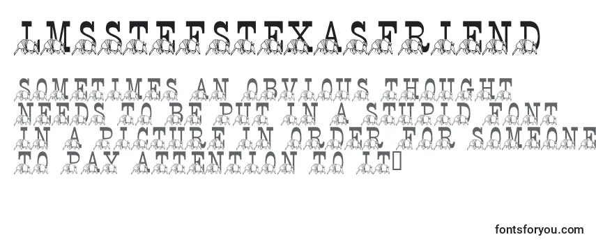 Review of the LmsStefsTexasFriend Font