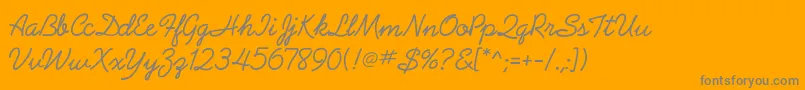 Preludeflf Font – Gray Fonts on Orange Background
