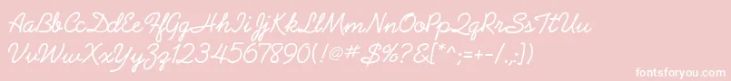 Preludeflf Font – White Fonts on Pink Background